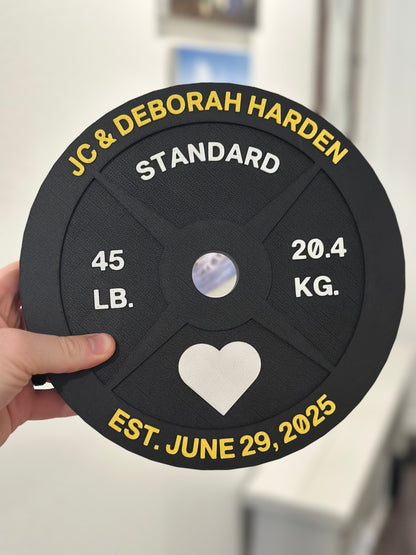 Custom Weight Plate Trophy – Personalized 3D Printed Award