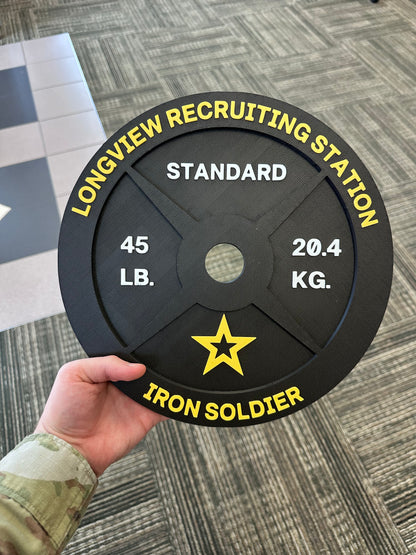 Custom Weight Plate Trophy – Personalized 3D Printed Award