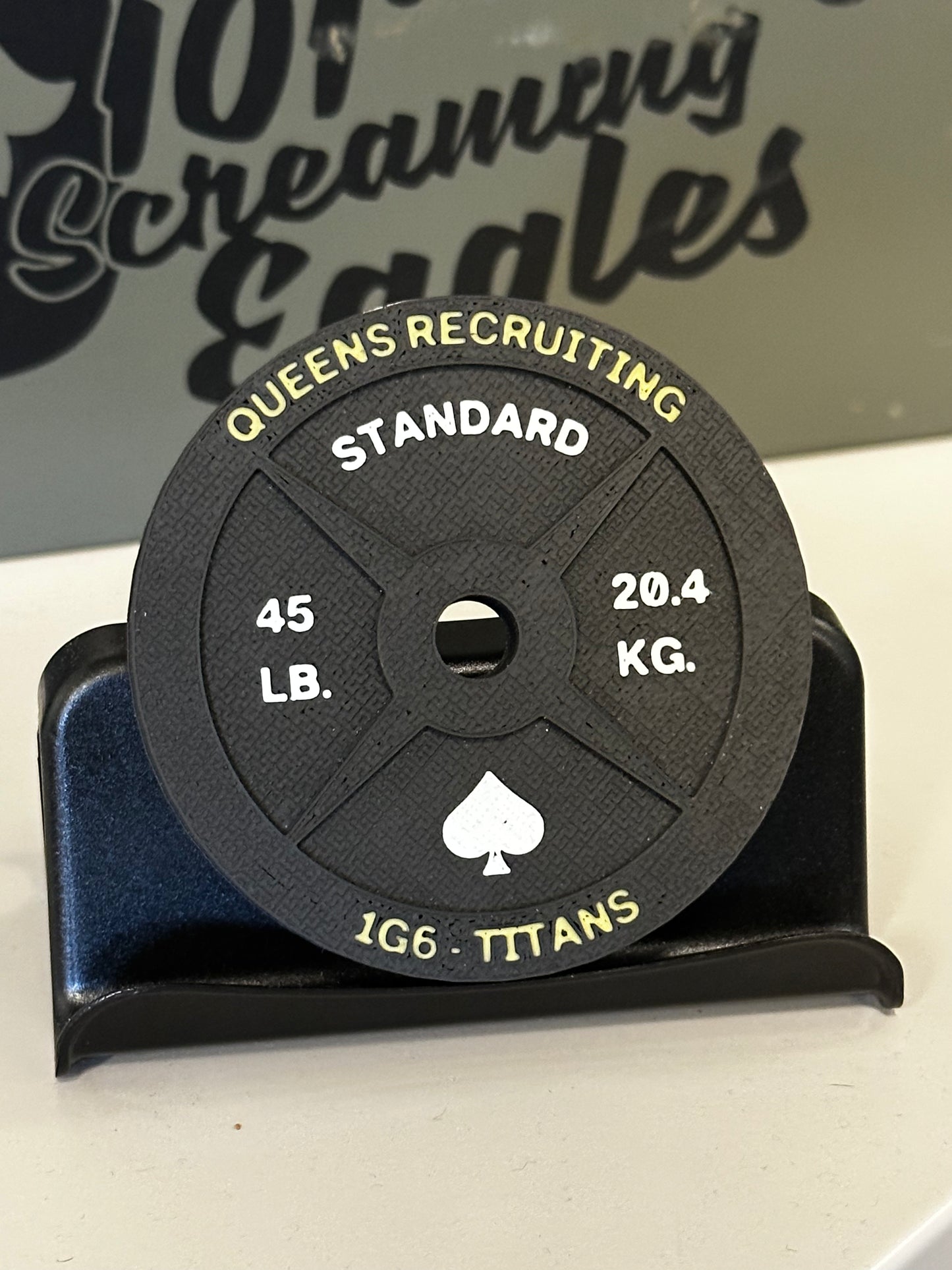 Custom Weight Plate Trophy – Personalized 3D Printed Award